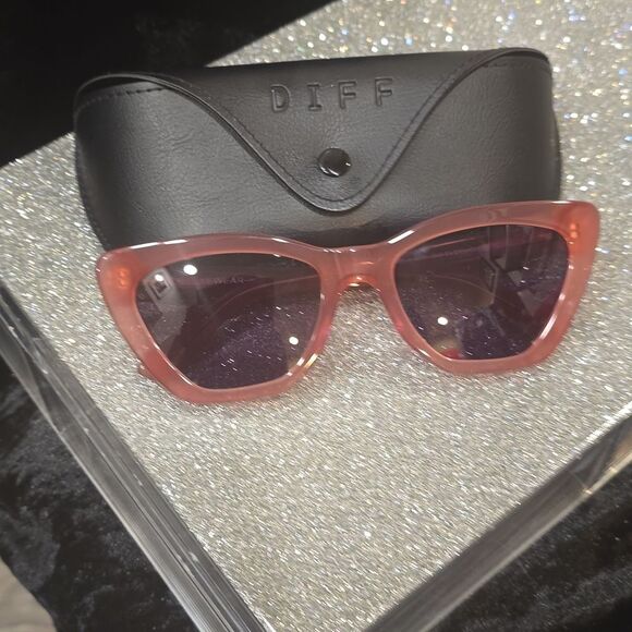 Diff Eyewear Camila 55MM Gradent Rectangular Sunglasses- Dusty Pink - Picture 6 of 9